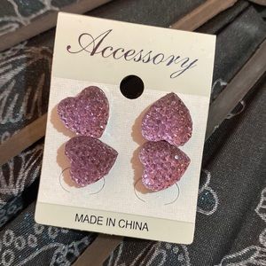 Purple Heart earrings